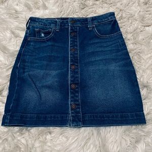 Button down jean skirt
